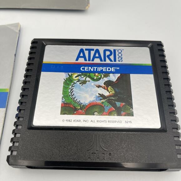 Centipede (Atari 5200, 1982) CIB And Tested W/ Overlays On Shelf - Picture 5 of 12